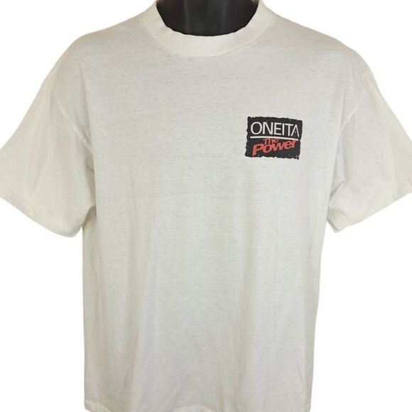 Oneita T Shirt Vintage 90s Ive Got The Power Spell Out Streetwear Mens Large - Picture 2 of 7
